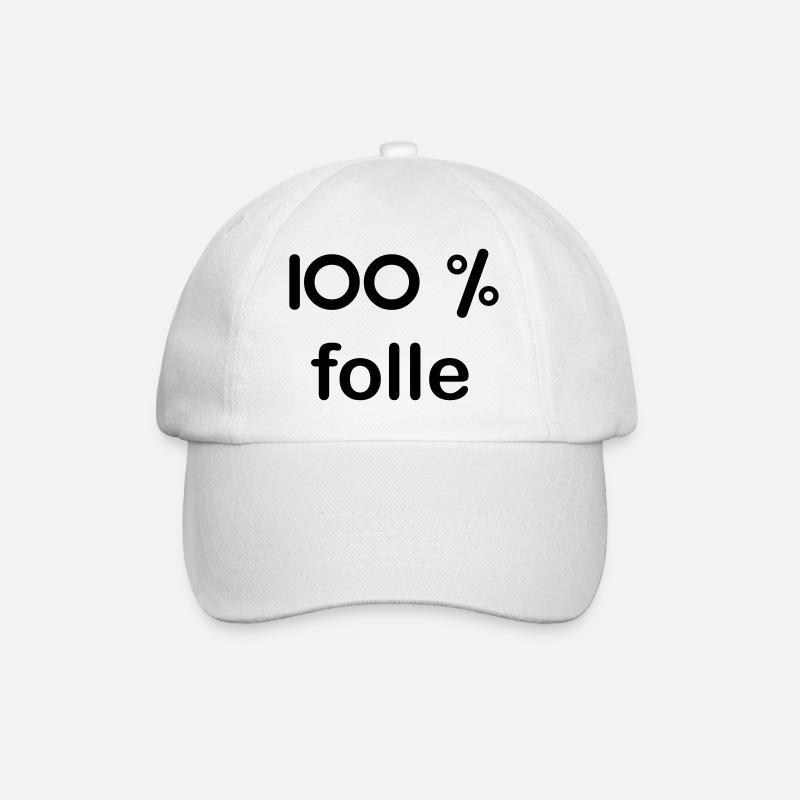 100% folle - Casquette classique - blanc/blanc