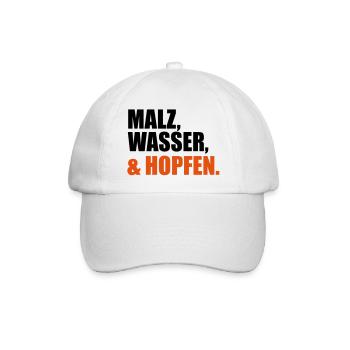 Bier - Baseballkappe - Weiß/Weiß - Vorne