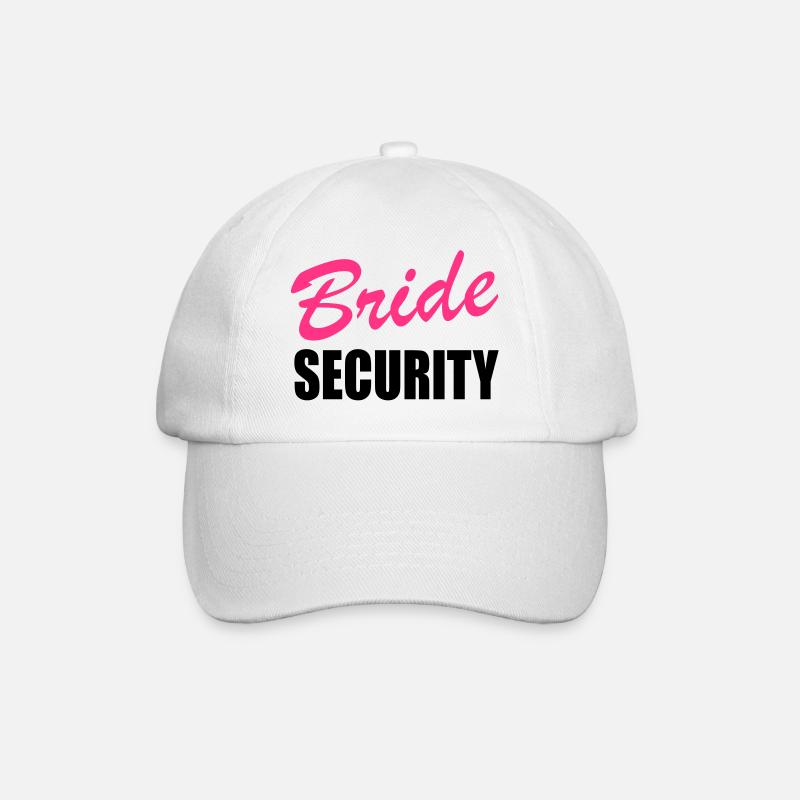 bride security - Baseball Cap - white/white
