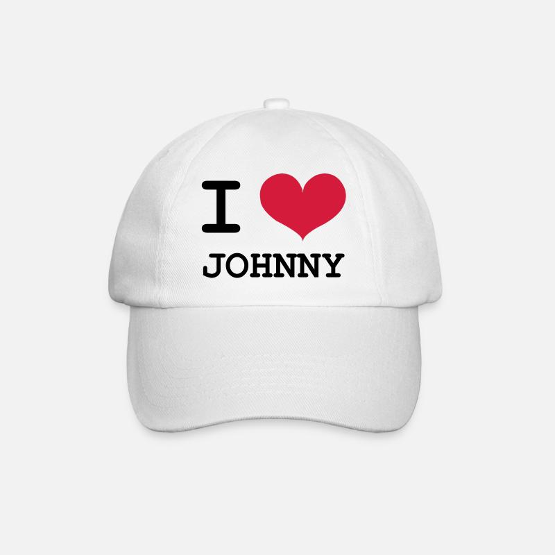 I Love Johnny! - Baseball Cap - white/white