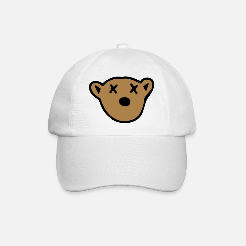 Bär Gesicht - Baseballkappe - Weiß/Weiß
