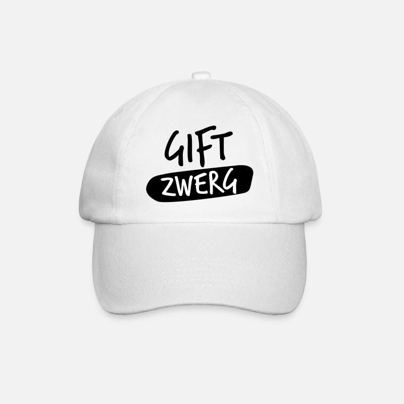 gift zwerg - Baseballkappe - Weiß/Weiß