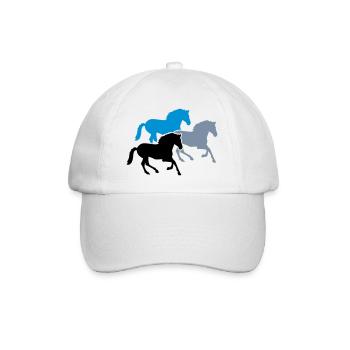 Horses - Baseball Cap - white/white - Front