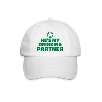 Drinking partner - Baseballkappe - Weiß/Weiß - Vorne