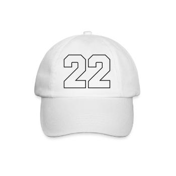 22 - Baseballkappe - Weiß/Weiß - Vorne