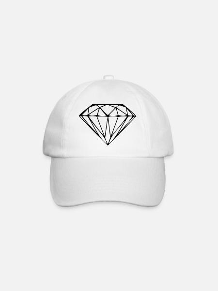 diamond - Baseballkappe - Weiß/Weiß