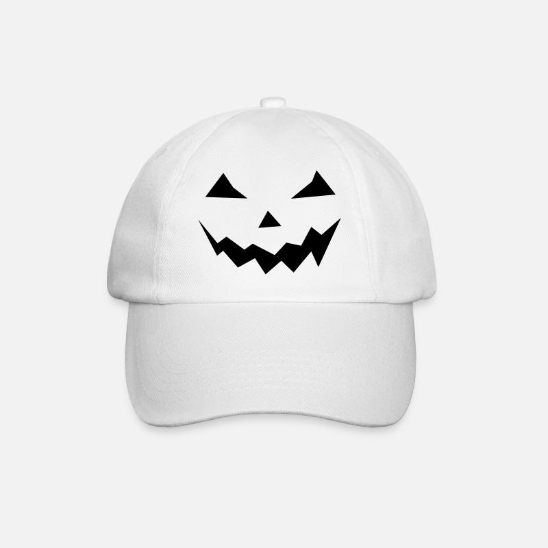 halloween kürbis - Baseballkappe - Weiß/Weiß