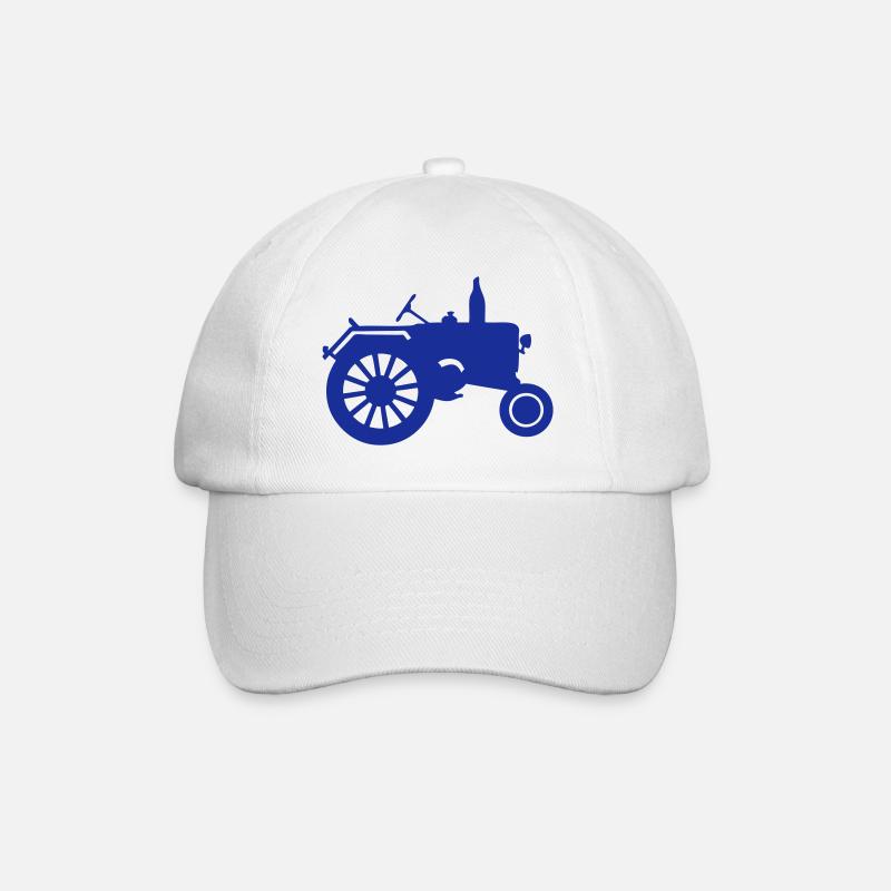 alter Traktor - Baseballkappe - Weiß/Weiß