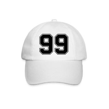 99 - Baseball Cap - white/white - Front