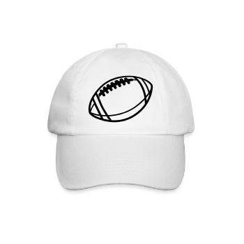 American Football Black Vector Gift Idea - Baseball Cap - white/white - Front
