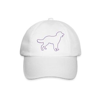 hund - Baseballkappe - Weiß/Weiß - Vorne