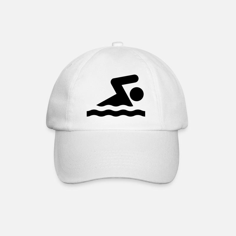 Schwimmen - Baseballkappe - Weiß/Weiß