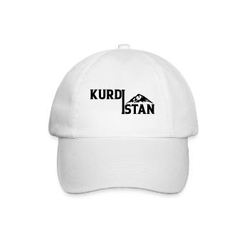 Kurdistan - Baseballkappe - Weiß/Weiß - Vorne