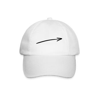 Arrow drawing sketch black - Baseball Cap - white/white - Front