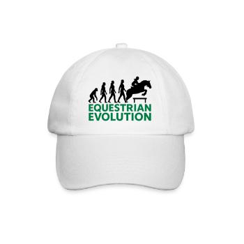 Equestrian Evolution Reiterin Geschenk Cool - Baseballkappe - Weiß/Weiß - Vorne
