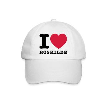 I Love Roskilde 2 - Baseballkappe - Weiß/Weiß - Vorne