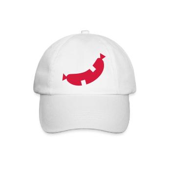 Glückliche Wurst - Baseballkappe - Weiß/Weiß - Vorne