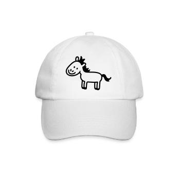 cheval de poney - ligne - Casquette classique - blanc/blanc - Devant