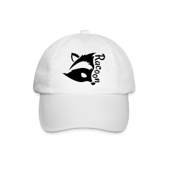 Raccon, Waschbär - Baseballkappe - Weiß/Weiß - Vorne