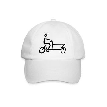 Bakfiets vélo cargo vélo - Casquette classique - blanc/blanc - Devant