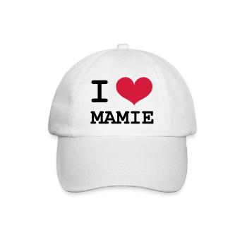 Ich liebe Oma! - Baseballkappe - Weiß/Weiß - Vorne