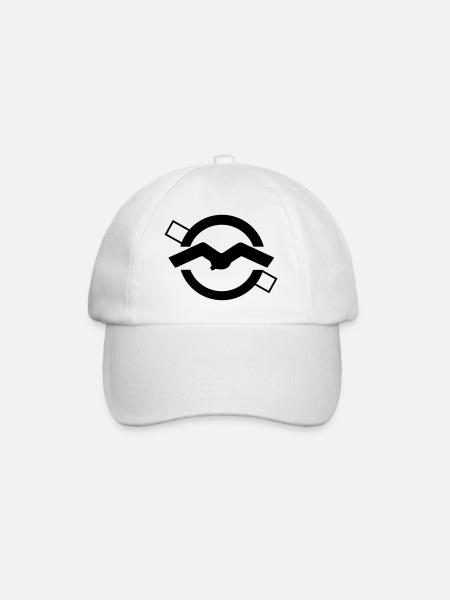 Segelflugzeug Flugplatz Logo ICAO - Baseballkappe - Weiß/Weiß