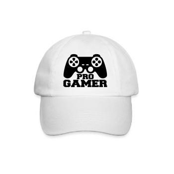 Pro Gamer Logo - Baseballkappe - Weiß/Weiß - Vorne