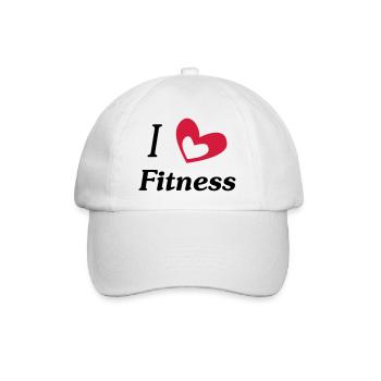 i love fitness - Baseball Cap - white/white - Front