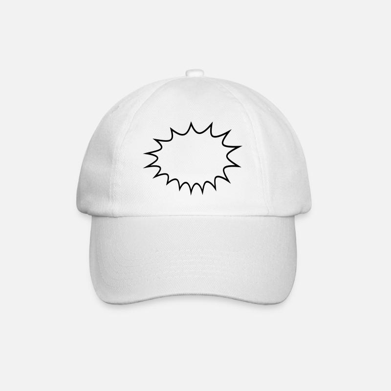 Bulle de dialogue dessin animé bulle contour du cadre - Casquette classique - blanc/blanc