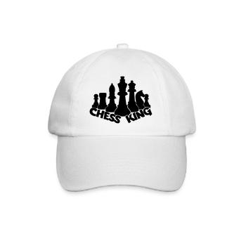 schachkoenig3 - Baseballkappe - Weiß/Weiß - Vorne