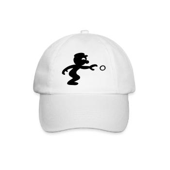 boules lawn bowls fun - Baseball Cap - white/white - Front