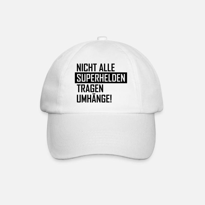 superheld - Baseballkappe - Weiß/Weiß