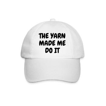 Knitting - Knit - Knitter - Stricken - Tricot - Baseball Cap - white/white - Front