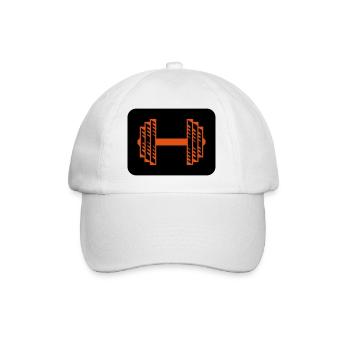 hantel - Baseballkappe - Weiß/Weiß - Vorne