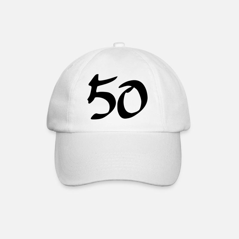50 - Baseballkappe - Weiß/Weiß