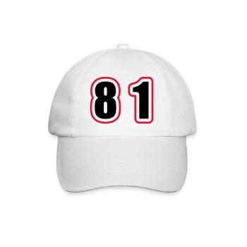 81 Number College - Baseball Cap - white/white - Front