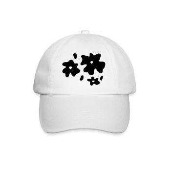 Flowers two colors front meap - Baseball Cap - white/white - Front