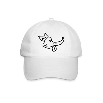 Visage de chien Petit Tête d’animal de compagnie Mignon - Casquette classique - blanc/blanc - Devant