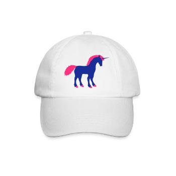 Unicorn Fairy Tale Silhouette Outline Shadow Horse - Baseball Cap - white/white - Front