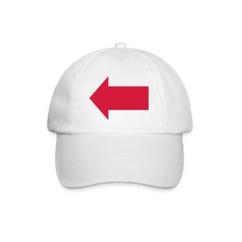 Arrow left - Baseball Cap - white/white - Front