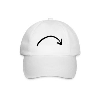 Arrow drawing sketch black - Baseball Cap - white/white - Front