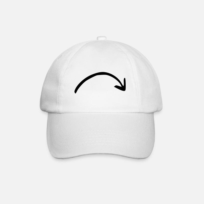 Flèche dessin croquis noir - Casquette classique - blanc/blanc