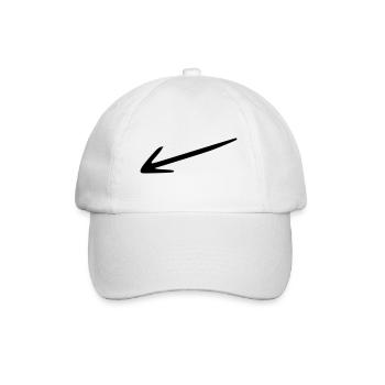 Arrow drawing sketch black - Baseball Cap - white/white - Front