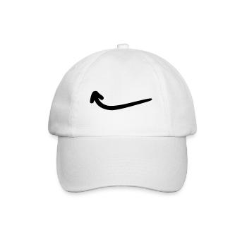 Arrow drawing sketch black - Baseball Cap - white/white - Front