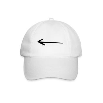 Arrow drawing sketch black - Baseball Cap - white/white - Front