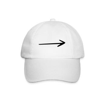 Arrow drawing sketch black - Baseball Cap - white/white - Front