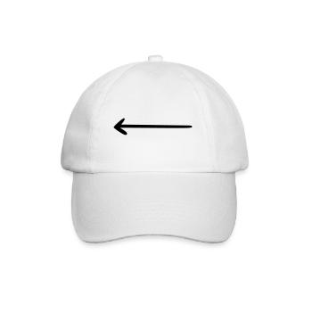 Arrow drawing sketch black - Baseball Cap - white/white - Front