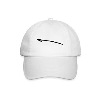 Arrow drawing sketch black - Baseball Cap - white/white - Front