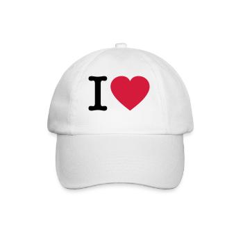 i love you eigener Text - Baseballkappe - Weiß/Weiß - Vorne