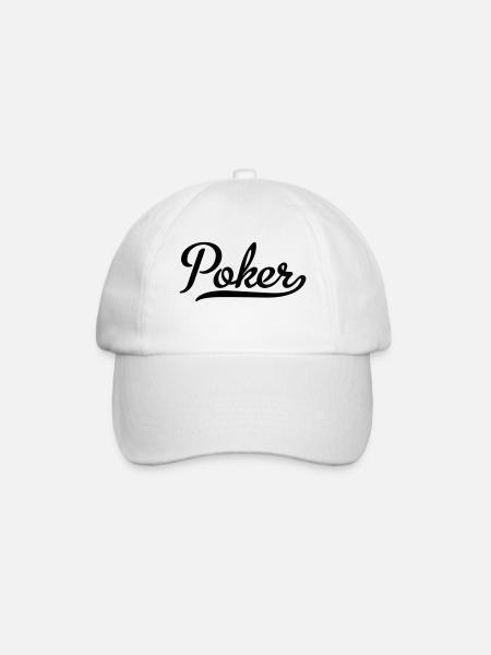 poker - Baseball Cap - white/white